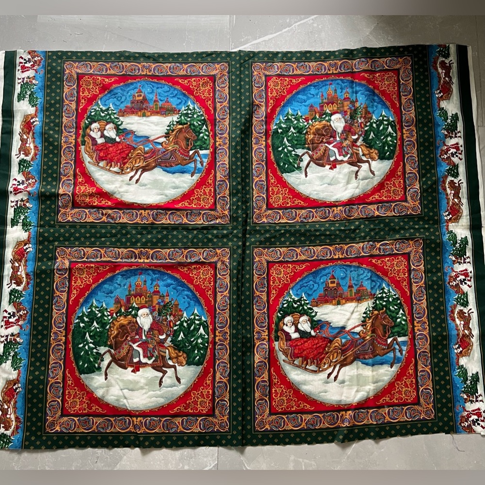 Christmas fabric 36” x 44” Cranston print works
